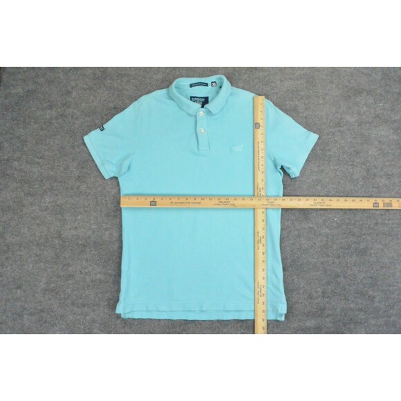 Super Dry Shirt Mens XL Blue Classic Pique Polo - Picture 5 of 8
